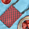 Ngäbe Chácara Small Knitted Shoulder Bag, Summer Collection: Watermelon Check - Image 2
