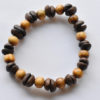 Coffee Bean Bracelet with Natural Wood